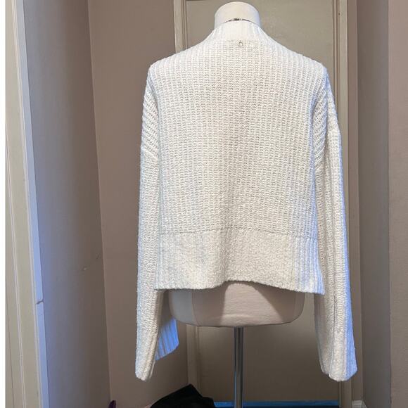 Guess Women's White Sweater with Chunky Knit Long Sleeves Size Large - Picture 2 of 8